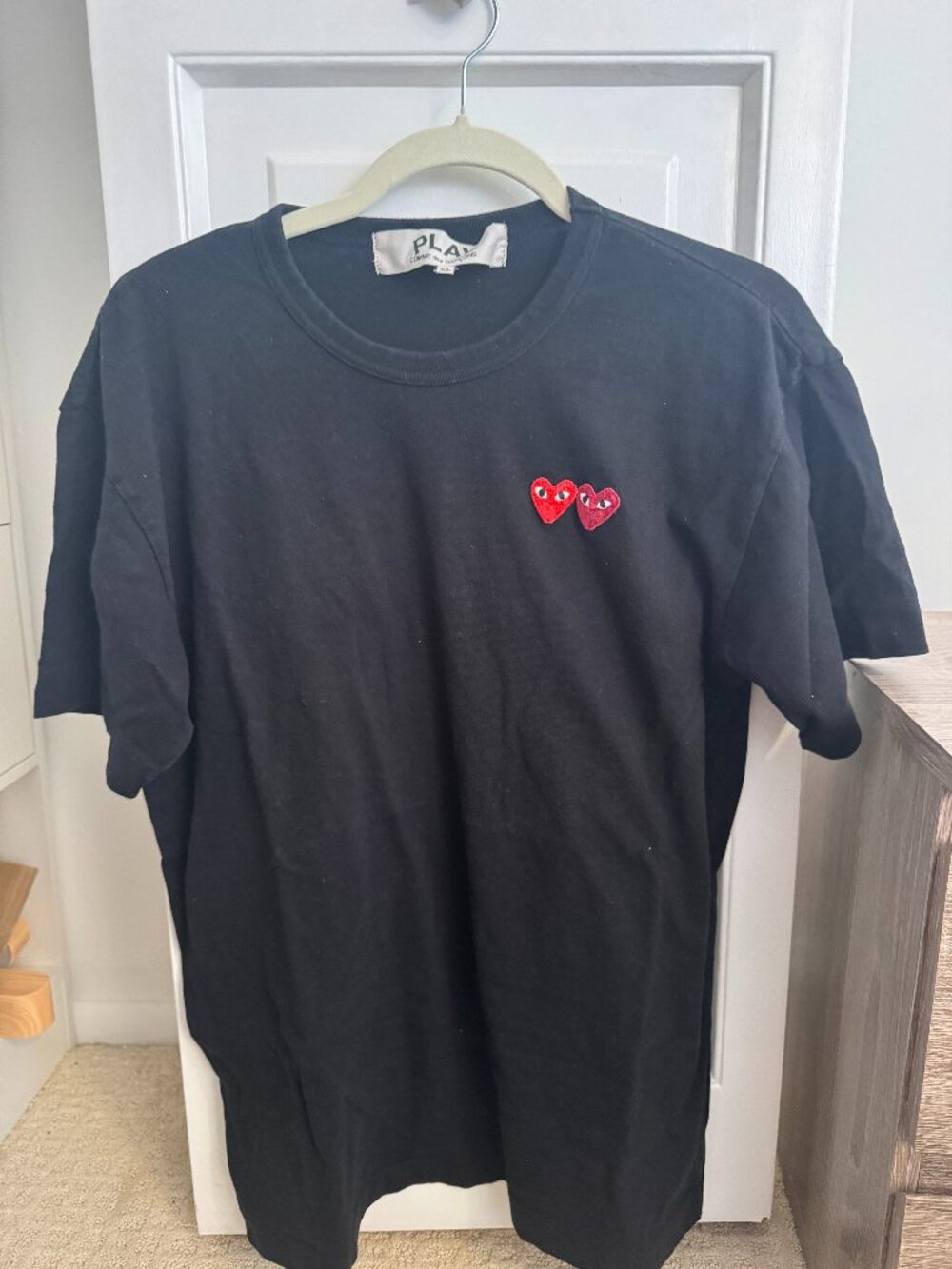 Comme des Garçons PLAY Double Red Heart Tee
